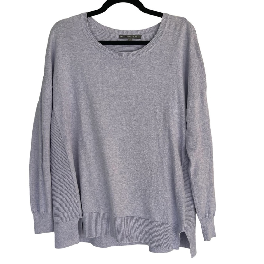 Elliot Lauren Cashmere Cotton Blend Slouchy Pullover Knit Sweater Stretch